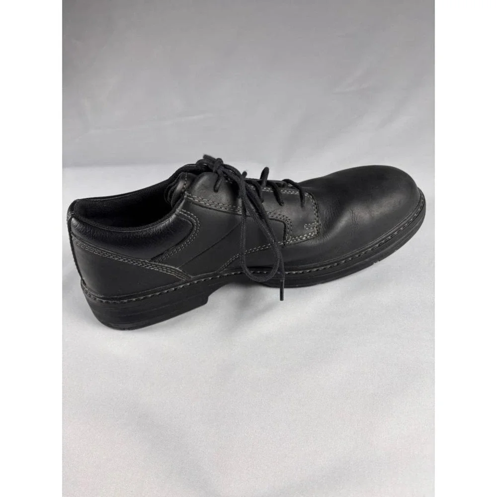 Caterpillar CAT Ergo Steel Toe Slip Resistant Black Leather Work Shoes Mens 9.5